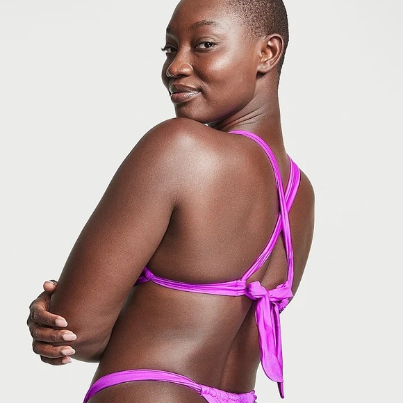 NEW * Victoria’s Secret Swim Purple Twist Bralette Bikini Top NWT Spring Break L - Picture 15 of 15
